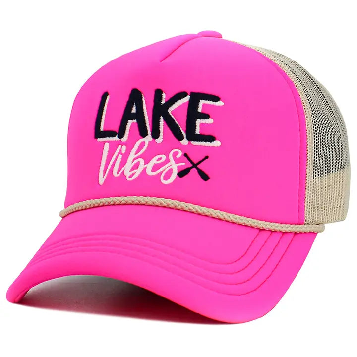 Lake Life Neon Trucker Hat
