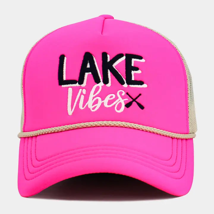Lake Life Neon Trucker Hat